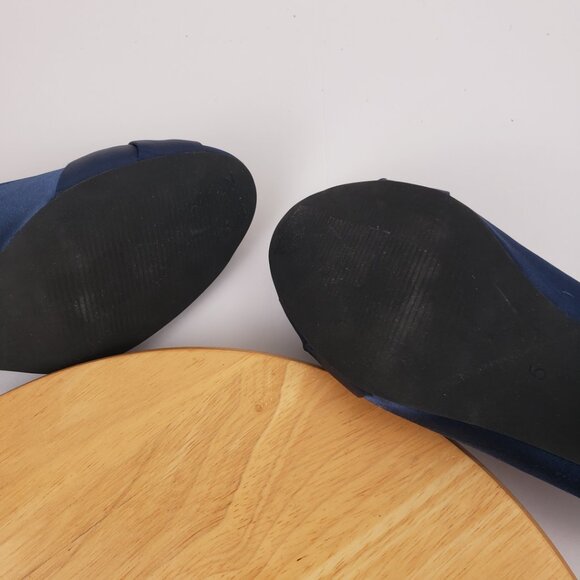 Dorothy Perkins US 7.5 UK 5 Dark Royal Blue Heels Brushed Satin Womens Shoes - Picture 13 of 14